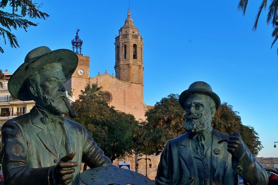 Sculpture Santiago Rusinol Ramon Casas Sitges