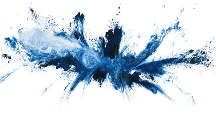 Dynamic abstract blue splash with white space, perfect for backgrounds or creative designs.