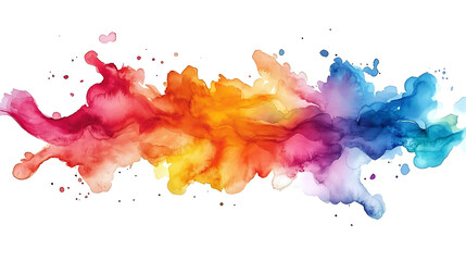 Watercolor stain isolated on PNG background
