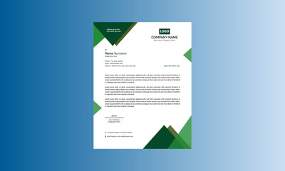 Modern Letterhead Design. Creative Template Display for Promotional Campaign. Nine.
