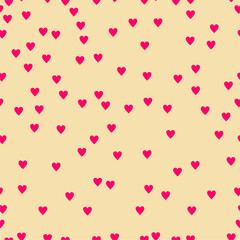 Seamless pattern with hearts valentine vector illustration romantic print endless background for paper, textile, pack etc 