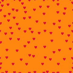 Seamless pattern with hearts valentine vector illustration romantic print endless background for paper, textile, pack etc 