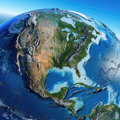 Fototapeta premium A satellite view of the entire Earth