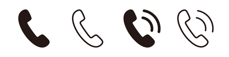 Phone icon set. Vector illustration.