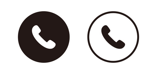 Phone icon set. Vector illustration.