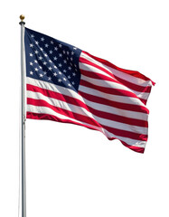 american flag on a transparent background
