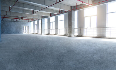 Interior view of empty office