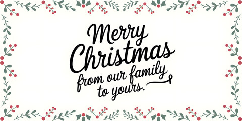 Family Portrait Merry Christmas Card
