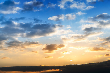 Background of beautiful sunset sky