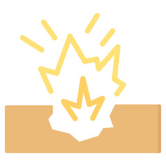 Fototapeta premium Blasting Flat Icon