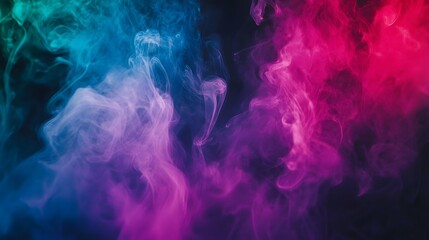 Colorful smoke swirls create a vibrant abstract background for creative projects