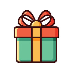 Present gift box icon.  Gift wrapping symbol. Surprising gift box signs, vector illustration