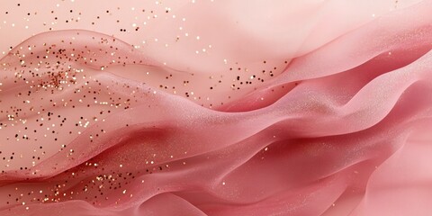 Elegant Valentine's Day design with soft pink ombrÃ© tones, complemented by subtle diagonal glitter lines and open copy space in the upper right.