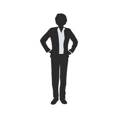 Business silhouette people