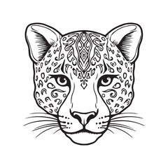 free head of lion drawing illustration vector file 