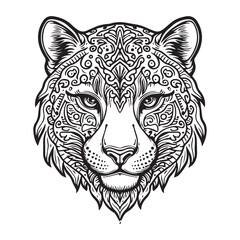 free head of lion drawing illustration vector file 