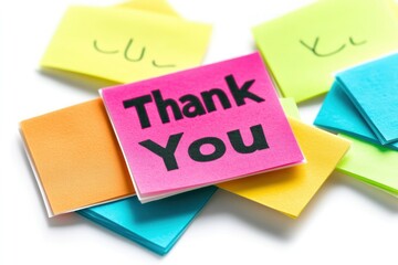 Colorful Sticky Notes with Thank You Message