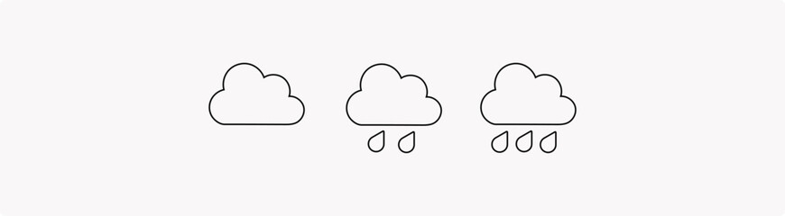 Cloud icon, Cloud Based Sharing Line Icon Design, Vector Stock Collection