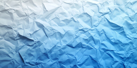 Fototapeta premium Crumpled blue paper texture with gradient tones and abstract artistic details