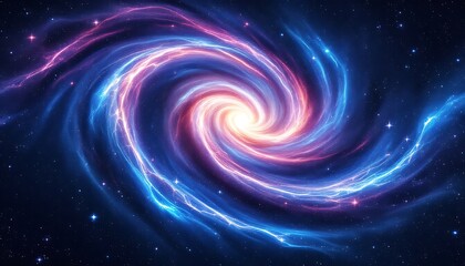 Fototapeta premium Stunning Spiral Galaxy Art Print Vibrant Colors Cosmic Nebula