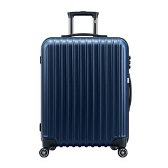 Fototapeta premium Modern Blue Hard Shell Travel Luggage Suitcase Isolated on transparent background