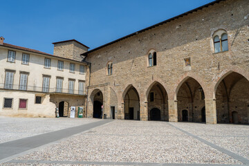 Historic Stone Building with Arched Porticoes