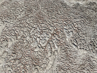 Textura de Granito blanco natural erosionado por agua. 