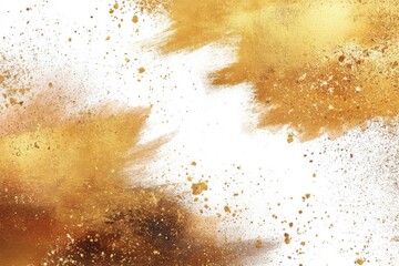 Golden brush stroke texture with shimmering accents, ideal for invitations or greeting cards on pristine background, perfect for artistic designs and elegant celebrations