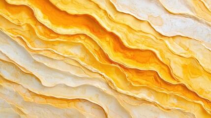 Obraz premium Textured Layers of Yellow and Cream with Soft Natural Waves