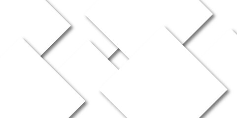 Elegant abstract background with grey lines with shadow. Abstract white geometric overlapping square pattern. Modern white and gray technology concept diamond triangle geometric line background