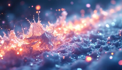 Vibrant Abstract Liquid Light Art Wallpaper Background