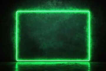 Neon Frame in Dark Room