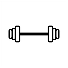 Isolated dumbbell icon, Gym equipment  vector illustration, pictogram isolated on white background. color editable
