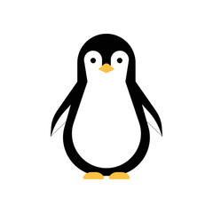 Penguin Character In Flat Vector Illustration Symbolizing Wildlife, Arctic Life, And Conservation, Isolated On White Background