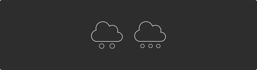 Cloud icon, Cloud Based Sharing Line Icon Design, Vector Stock Collection