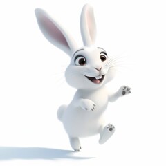 Arctic Hare, a charming 3D cartoon illustration on a clean white background.  