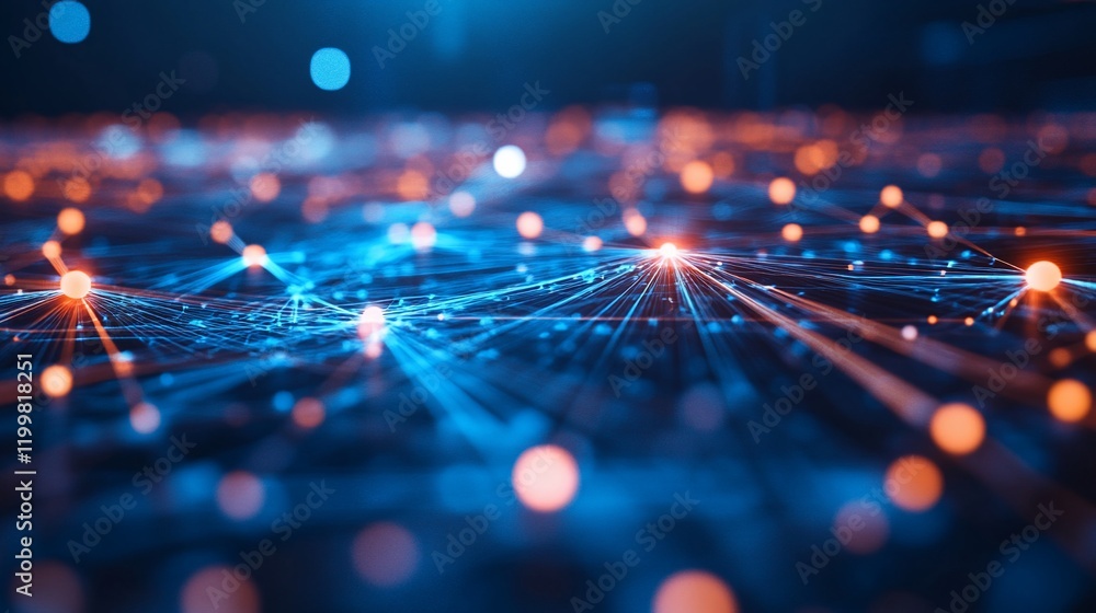 Poster abstract network visualization: a digital landscape of interconnected nodes