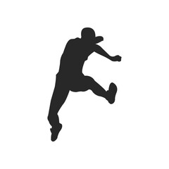 Silhouettes of sports people