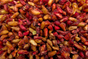 Dried Pomegranate Seeds Arils Close-Up Full Frame - Detailed Texture and Natural Colors
