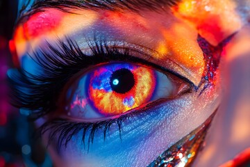 Close-up view of a human eye, giving a bombastic side-eye