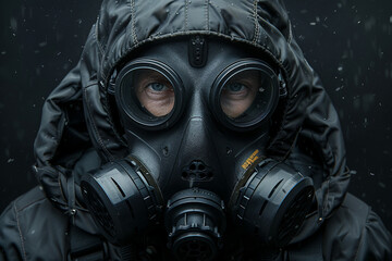 Advanced personal protective equipment worn by industrial workers in hazardous environments generative AI