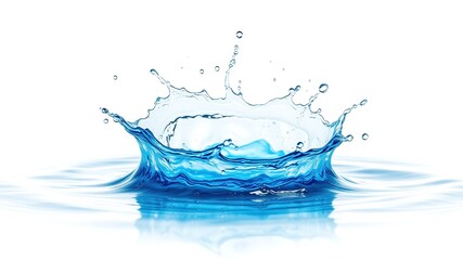 Blue Water Splash, Isolated, High Resolution, Abstract, Dynamic, Splash Art, Water Drop, Burst, Aqua, Liquid,  Flowing,  Modern,  Geometric,  Splashing,  Blue, 