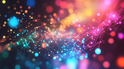 Obraz premium Abstract Colorful Network