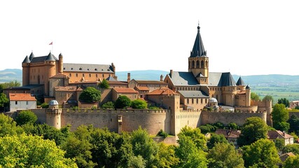 Fototapeta premium Carcassonne Castle & Saint Nazarius Basilica - Stunning Architectural Photography