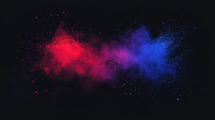Vivid color powder explosion creates dramatic contrast against a dark background in a creative visual display