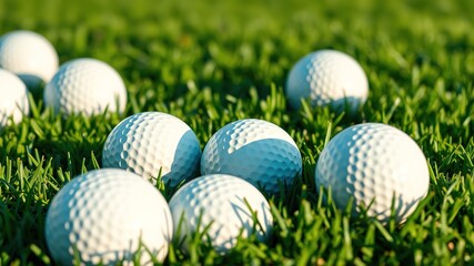 Golf Balls on Lush Green - Expert AI Photography