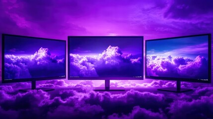 Purple Cloudscape Monitors