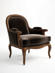 Fototapeta premium Brown Leather Upholstered Chair