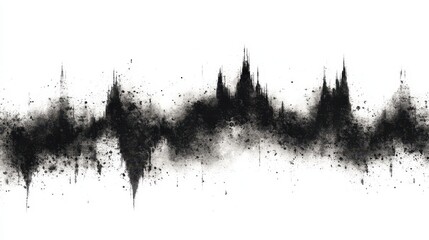 Abstract Upward Trend Graph on White Background