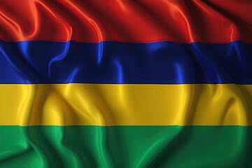 Fototapeta premium mauritius flag for national Day or Independence Day of mauritius